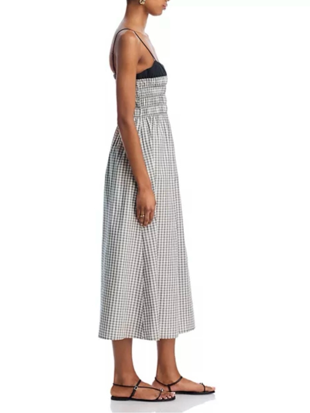 Rails Primrose Dress in Ivory Jet Gingham - Picture 3 of 4
